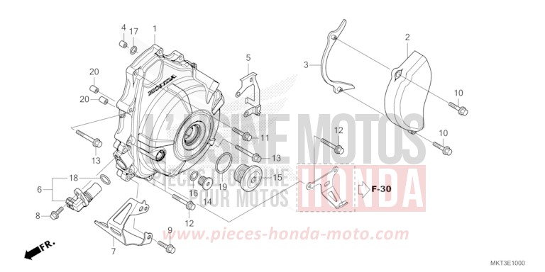 A.C. GENERATOR COVER for X-ADV 750 GRAND PRIX RED (R380) from 2022
